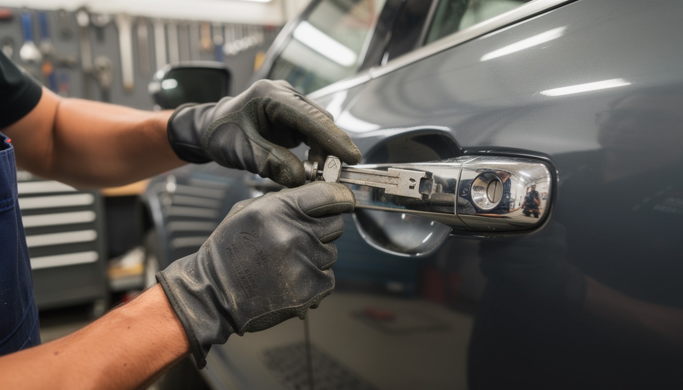 learn step-by-step how to easily replace your car's exterior door handles with this simple and effective guide.